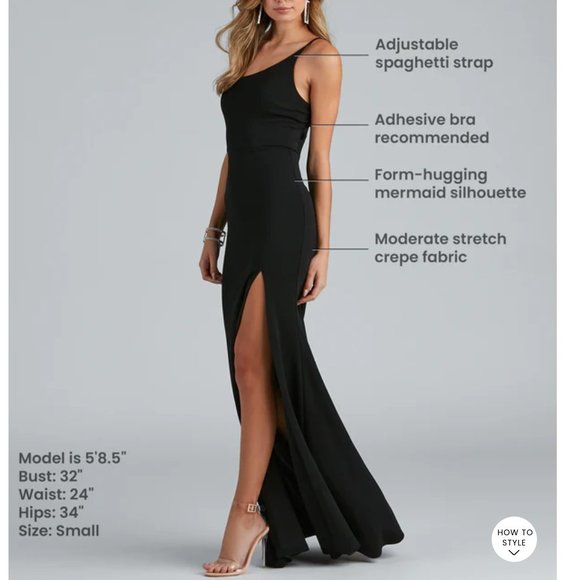 Windsor FIONA Formal High Slit Dress (XS) - Picture 4 of 4